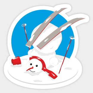 Clumsy Christmas snowman Sticker